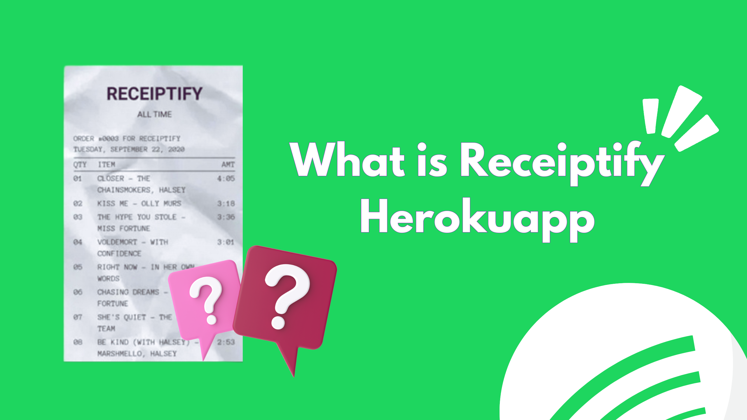 What is Receiptify Herokuapp